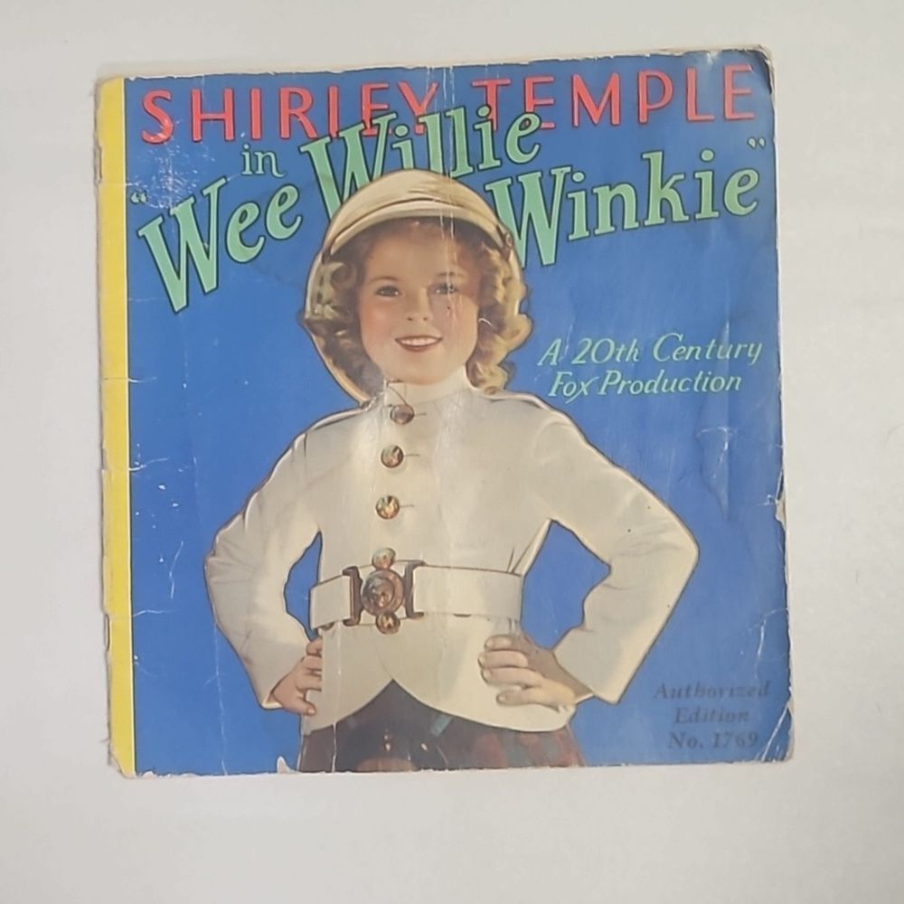 Vintage Shirley Temple Wee Willy Winkie Movie Advertise 30s Book Hollywood Glam